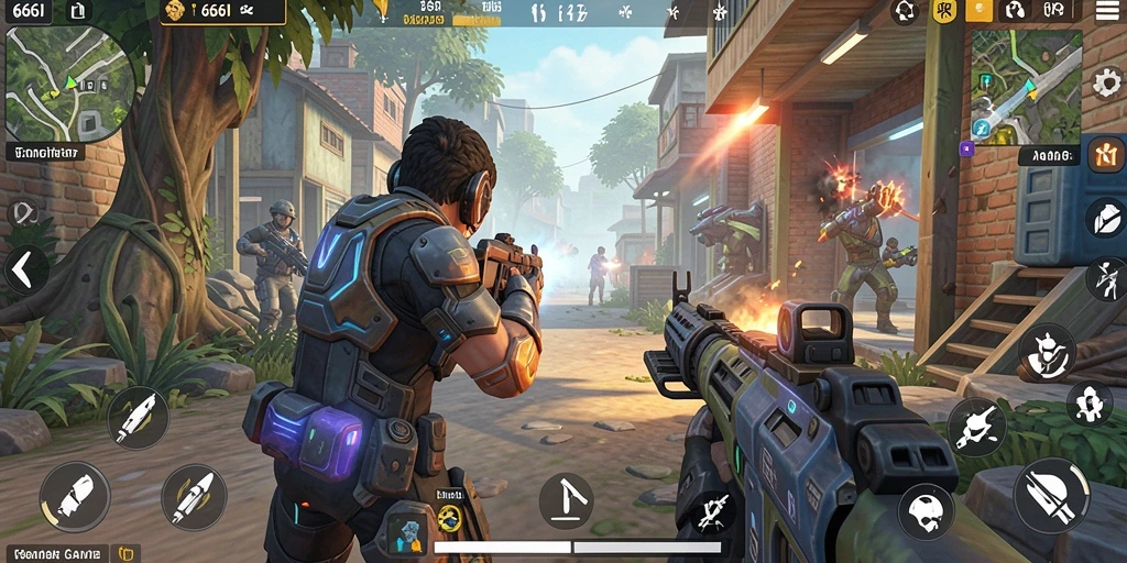 Tampilan gameplay seru dalam 666I dengan aksi penuh adrenalin.