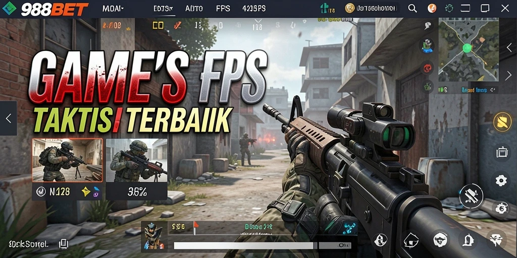 Tangkapan layar gameplay 988BET dengan aksi intens di medan perang.