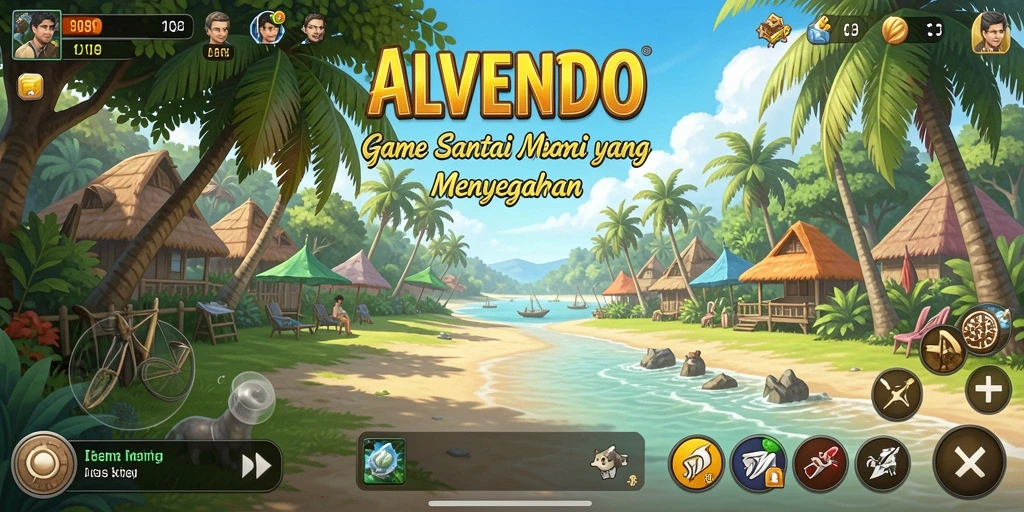 Screenshot gameplay ALVENDO dengan suasana santai dan menyenangkan.