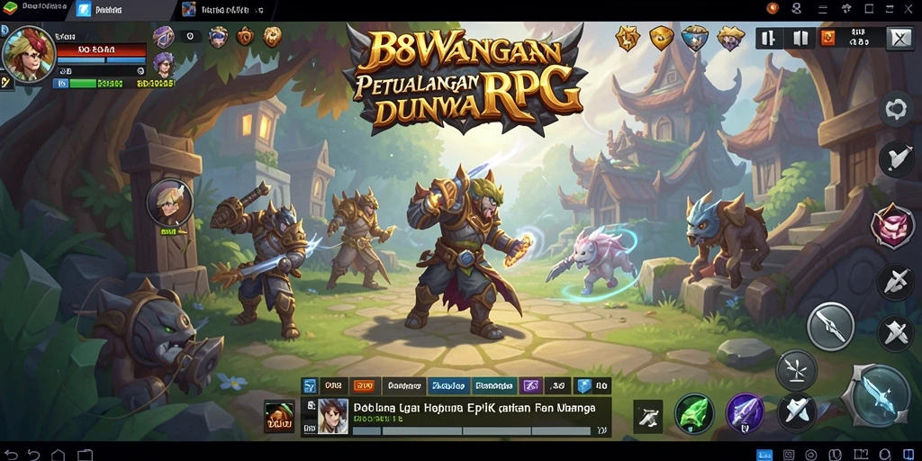 Tampilan gameplay B8VIP yang mendebarkan dengan aksi RPG yang seru.