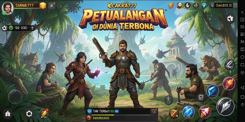 Tangkapan layar menampilkan pemain menjelajahi dunia terbuka CAKRA777.