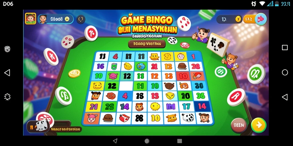 Tampilan gameplay seru D06 yang menampilkan suasana Bingo yang menyenangkan.