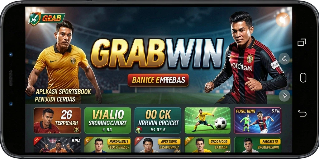 Screenshot gameplay GRABWIN menampilkan momen seru taruhan olahraga.