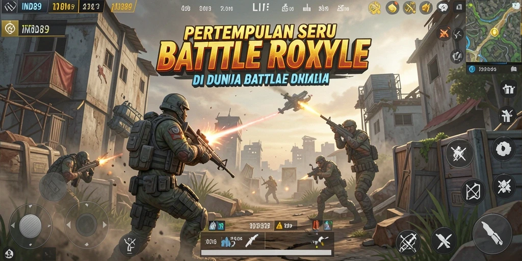 Gameplay seru IND89 dengan pertempuran Battle Royale yang mendebarkan.