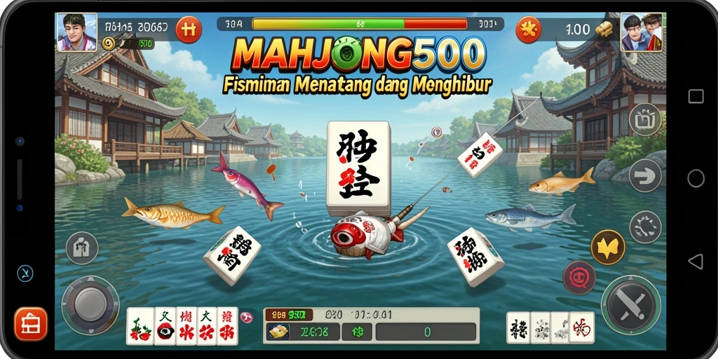 Tangkapan ikan yang mengesankan dalam gameplay MAHJONG500.