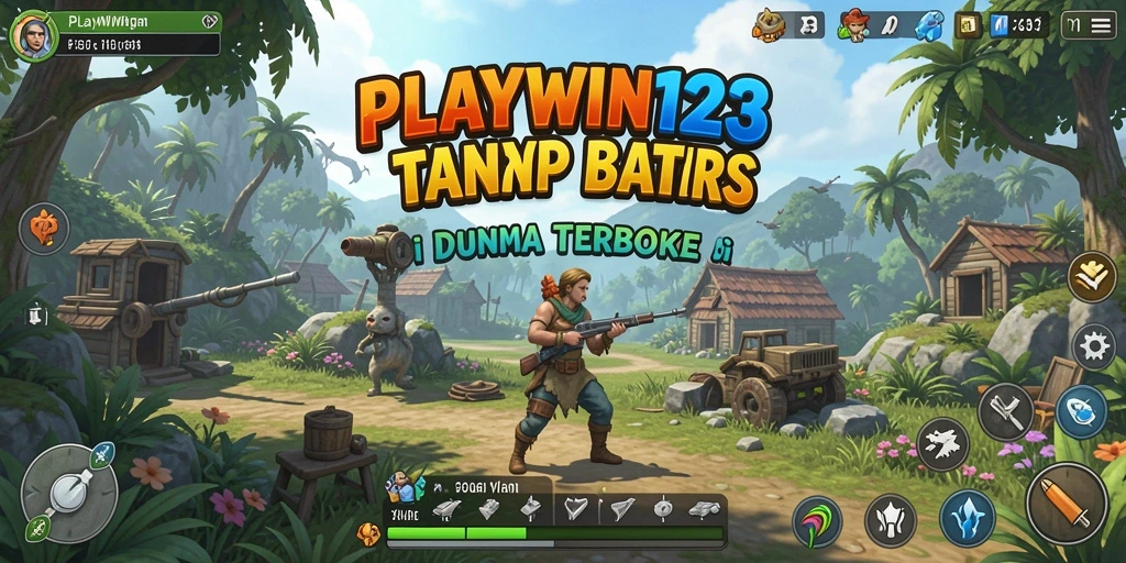Tangkapan layar gameplay <strong>PLAYWIN123</strong> yang menunjukkan petualangan di dunia terbuka.