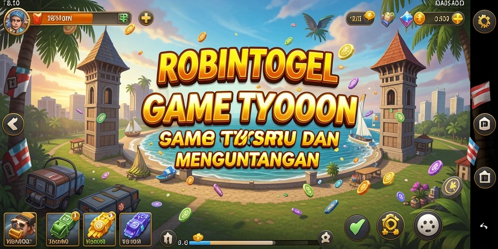 Tampilan permainan ROBINTOGEL yang seru dengan elemen Tycoon.