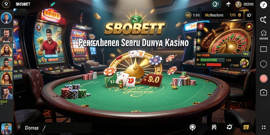 Tampilan screenshot utama SBOBET dengan gameplay Kasino yang menarik.