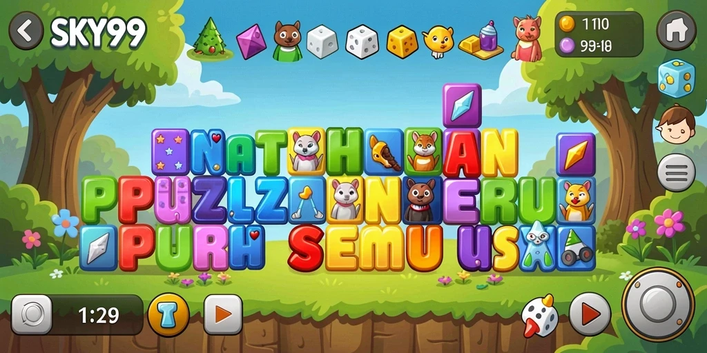 Tampilan gameplay SKY99 dengan berbagai tantangan puzzle yang menarik.