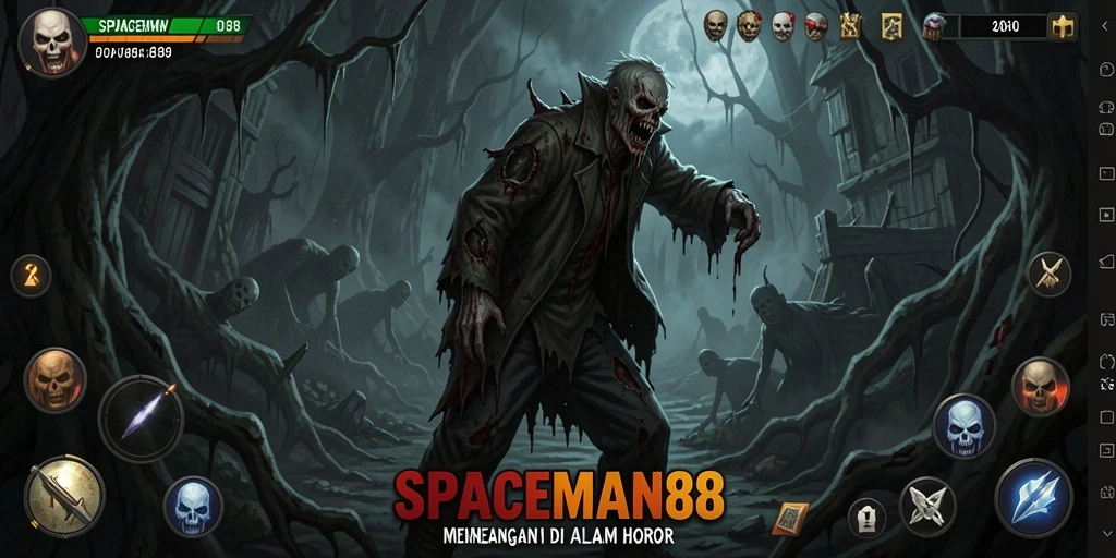 Gameplay menegangkan dalam <strong>SPACEMAN88</strong> dengan suasana Horror yang mencekam.