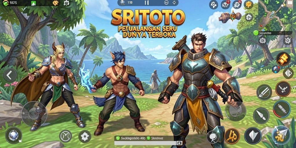 Tangkapan layar SRITOTO menampilkan keindahan dunia terbuka yang mengesankan.