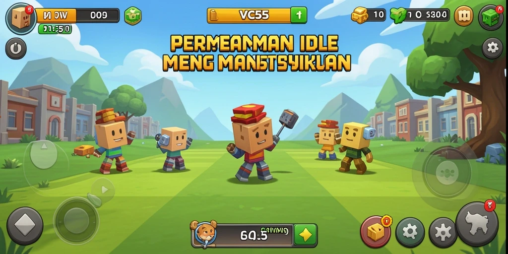 Tampilan screenshot gameplay VC55 yang menampilkan aksi seru dalam mode Idle.
