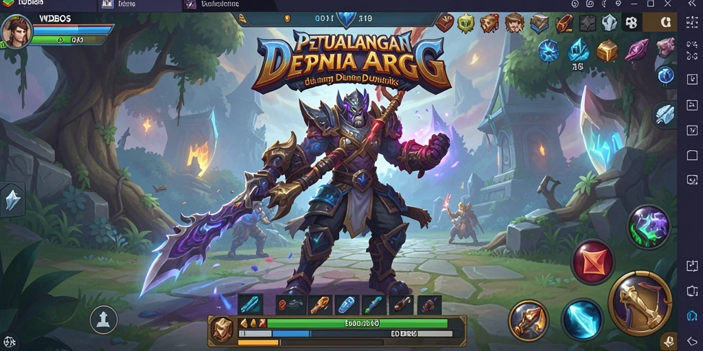 Tangkapan layar WDBOS menunjukkan aksi seru dalam pertempuran ARPG.