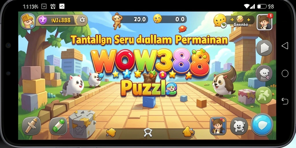 Screenshot gameplay WOW388 yang menunjukkan keseruan teka-teki.